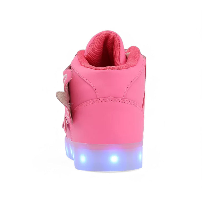 Tênis Infantil com LED Sonic Turbo Pink